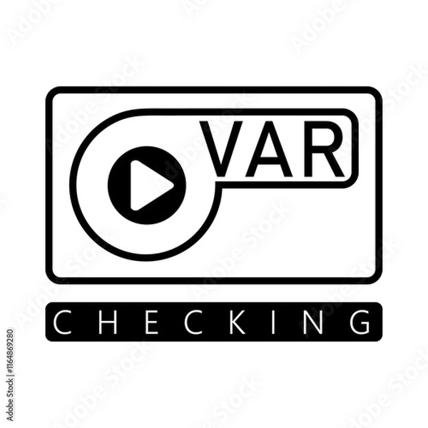 Obraz Video Assistant Referee Logo Template