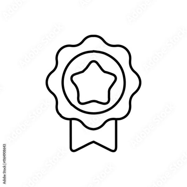 Fototapeta medal icon vector symbol isolated