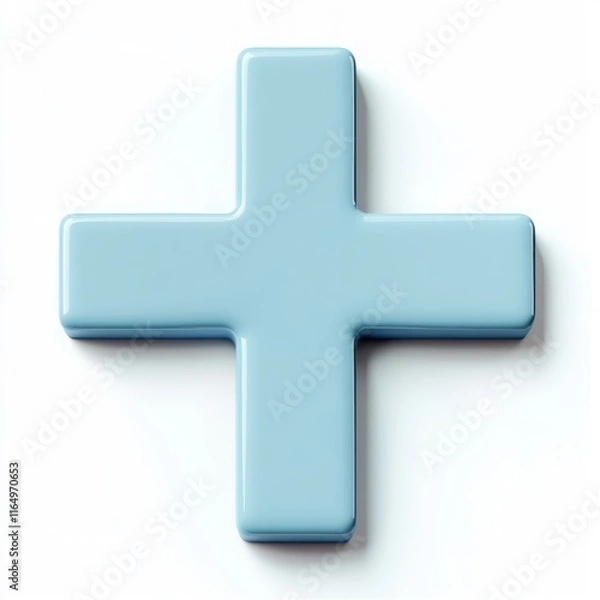 Obraz Elegant Light Blue Plus Symbol Graphic Design