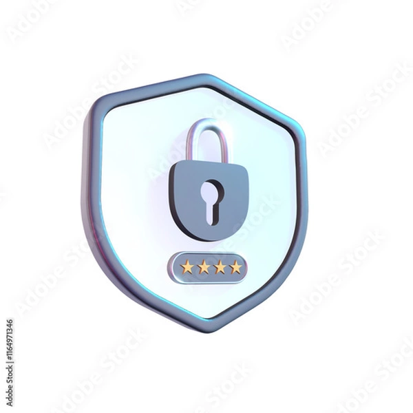 Obraz Premium Security 3D Icon Design