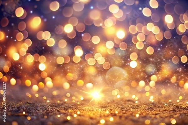 Fototapeta Enchanting Light Bokeh Background with Warm Gradient – Perfect for Festive and Creative Designs.