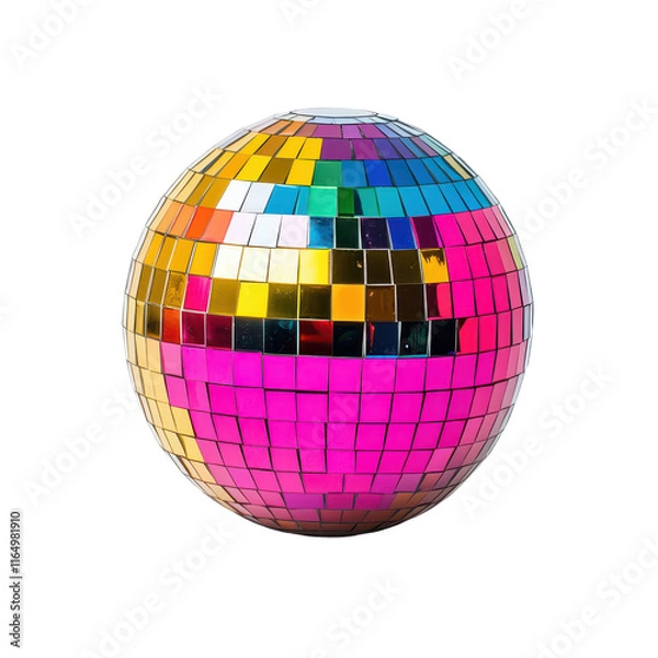 Fototapeta Shiny Multicolored Disco Ball for Festive Events