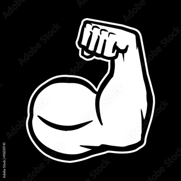 Obraz Bodybuilder Biceps Flex Arm Vector Icon