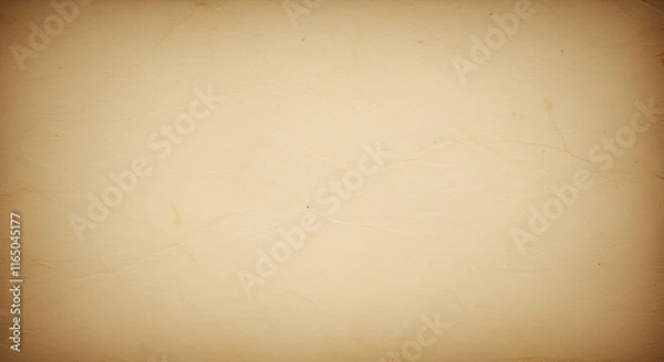 Fototapeta Aged parchment paper with subtle yellowing and light folds