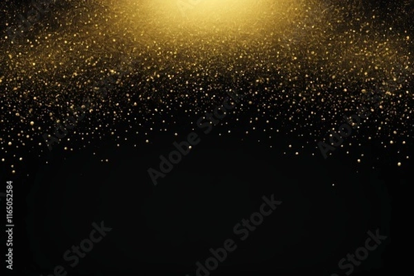 Fototapeta a close up of a black background with a gold sparkle