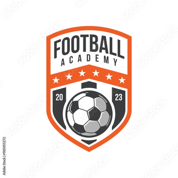 Obraz Football Academy Badge Logo Design Template. Sport Team Identity Vector Illustration.