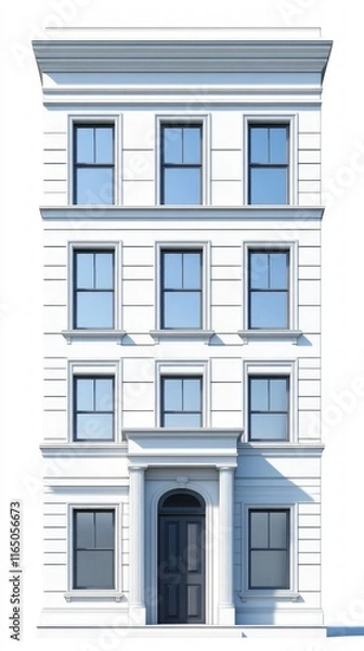 Fototapeta 25. soft shadows on office facade, soft shadows, isolated on a white background, --ar 9:16 --v 6.1 Job ID: 9ab3dc43-f4f1-47e2-a914-1125b267d3ba