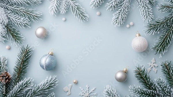 Fototapeta Modern Merry Christmas and Happy New Year greeting card with a stylish design
Minimalist New Year 2025 greeting card with clean lines
Merry Christmas 2025 poster with bold modern typography
Holiday