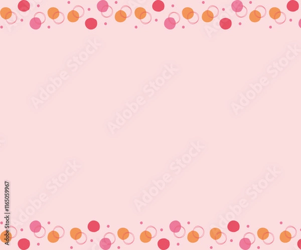 Fototapeta 背景素材（水玉模様上下ライン４）