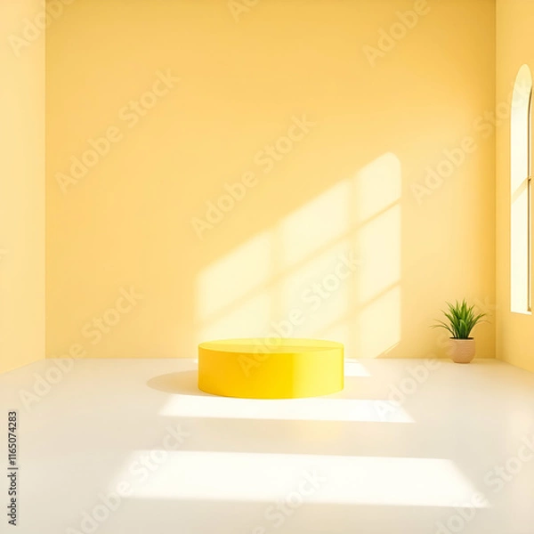 Fototapeta modern living room with orange wall