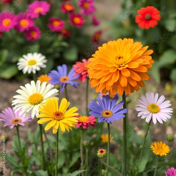 Fototapeta flowers in the garden