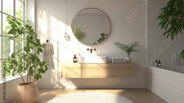 Obraz Floating Vanity with Clean Design