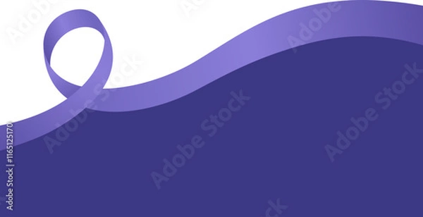 Obraz purple ribbon corner frame background