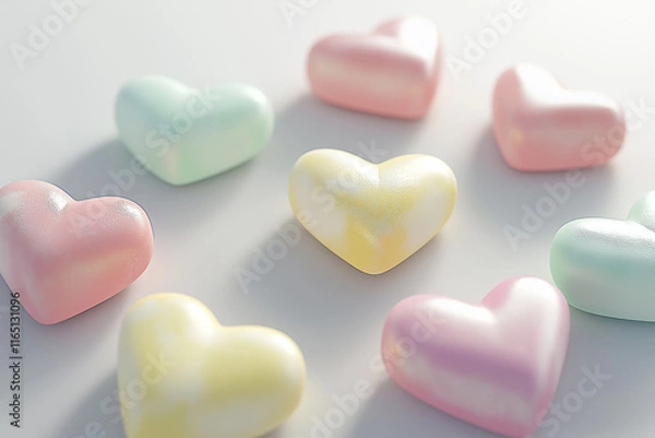 Obraz heart shaped candies