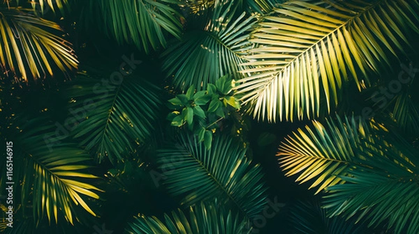 Fototapeta Scene among palm trees