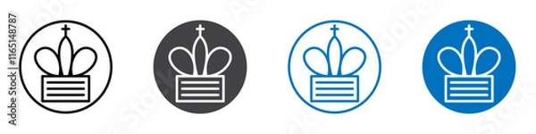 Obraz Chogue icon flat editable icon mark set.