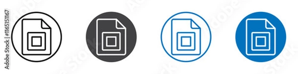 Fototapeta Google slides icon flat editable icon mark set.