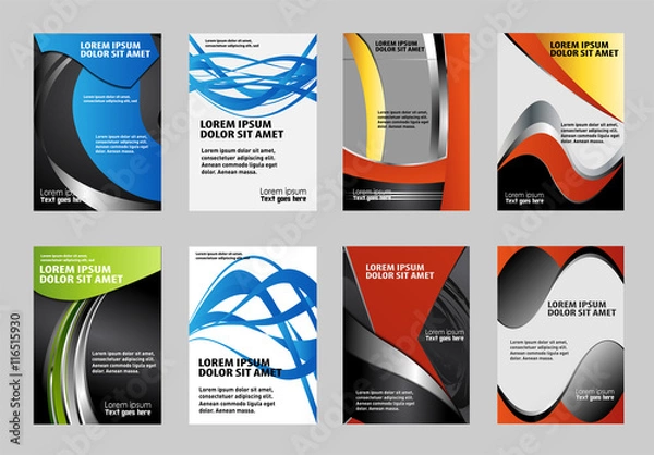 Fototapeta Flyer design collection cover design, brochure or document folder
