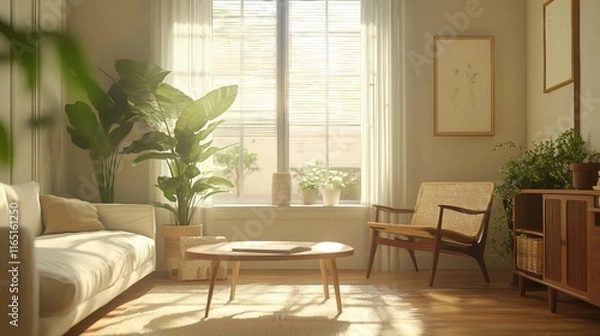 Obraz Cozy Living Room with Subtle Decor