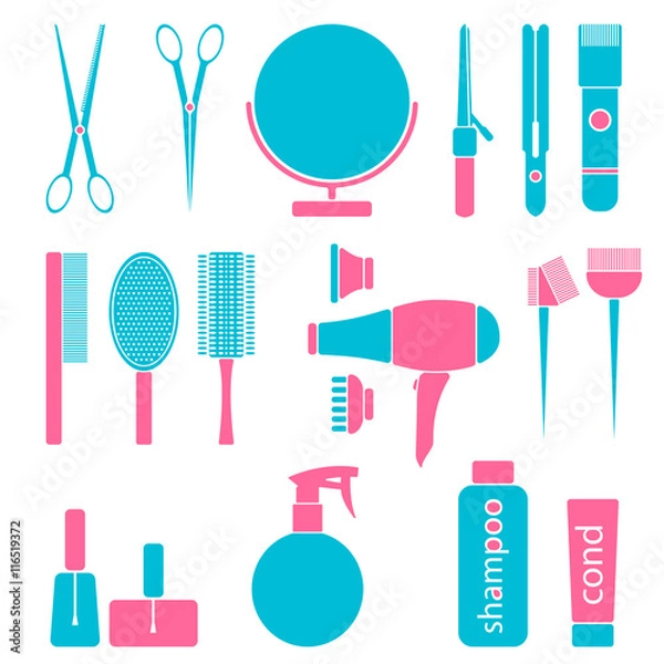 Obraz beauty salon tools