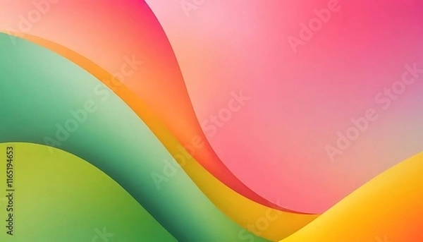Fototapeta Orange teal green pink abstract grainy gradient background noise texture effect summer poster design