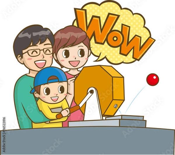 Fototapeta 【家族】抽選会イラストlottery【イベント】