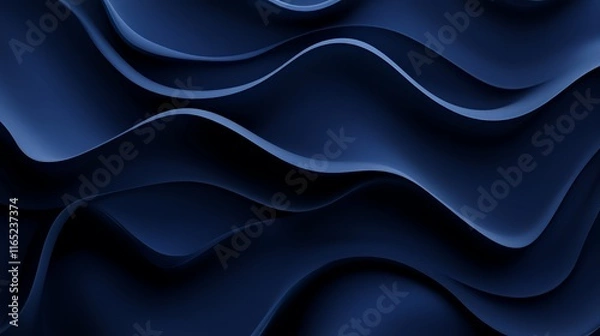 Fototapeta Abstract Dark Blue Wave Pattern Background Design