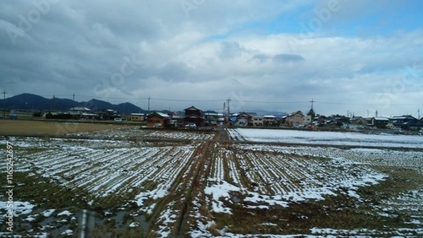 Obraz This is Maibara Station in Shiga Prefecture, Japan. This is a station where the Shinkansen stops.
