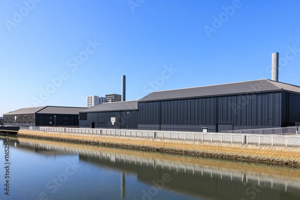 Fototapeta 秋の半田運河　蔵のまち　愛知県半田市