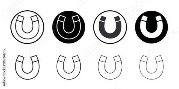 Obraz Horseshoe magnet icon simple vector symbol
