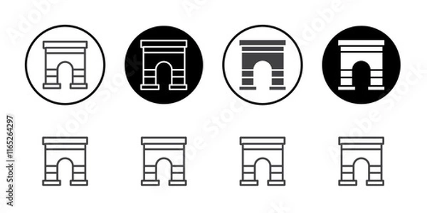 Fototapeta Triumphal arch icon simple vector symbol