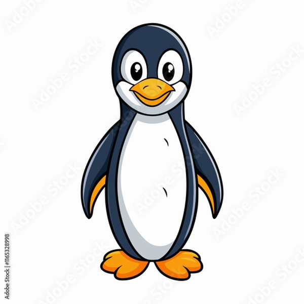 Fototapeta penguin on the snow