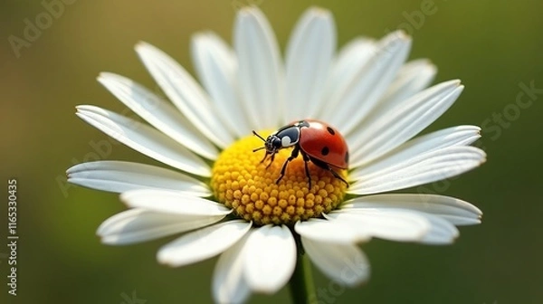 Obraz Ladybug on Daisy Flower