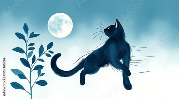 Obraz background with a cat