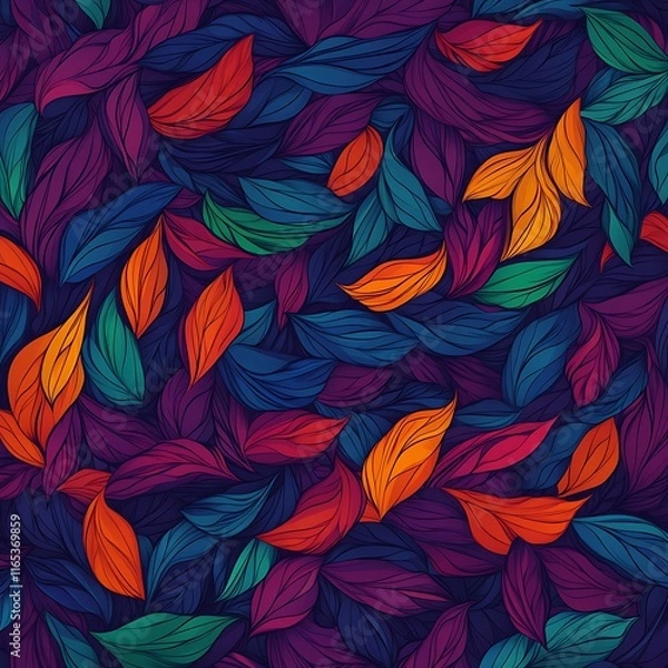 Fototapeta vibrant abstract pattern with curving lines and sharp edges 