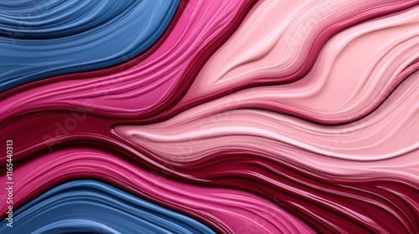 Fototapeta Dynamic abstract background with flowing wavy lines and curves for modern design