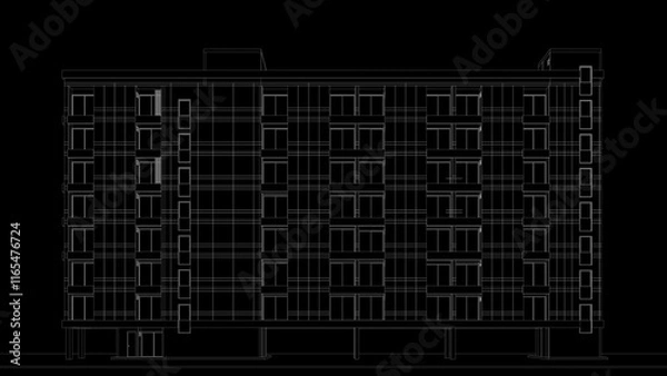 Fototapeta 3D illustration of building project