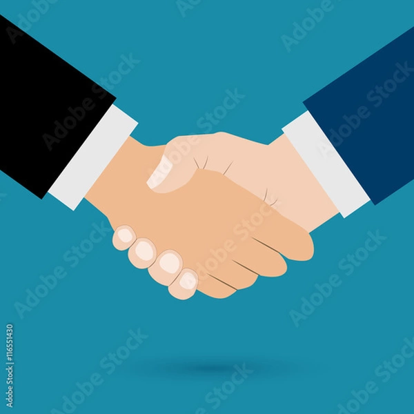 Fototapeta Handshake vector illustration
