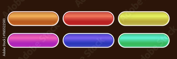 Obraz Colorful CTA button set.