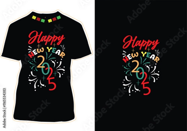 Obraz Happy New Year 2025 T-shirt Design