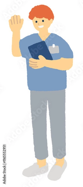 Fototapeta スクラブを着た医療スタッフ