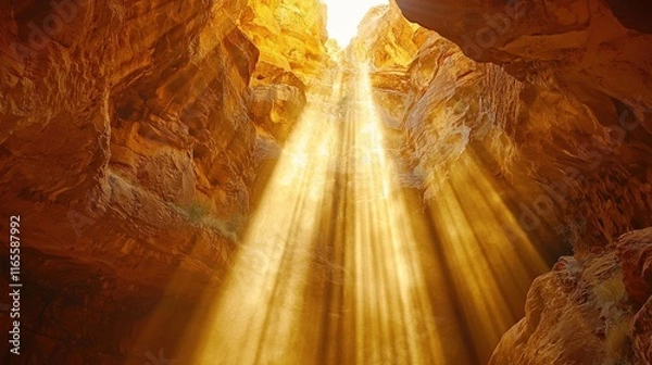 Obraz Hot weather with intense sunlight streaming through a canyon
