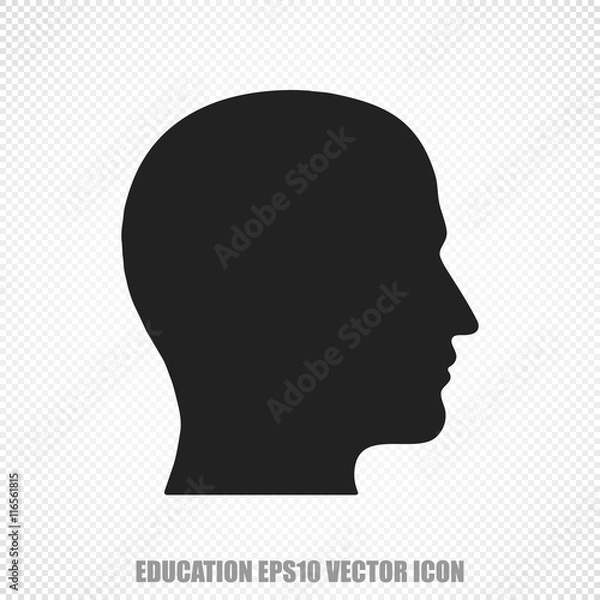 Fototapeta Learning vector Head icon. Modern flat design.
