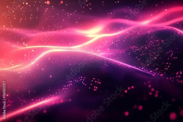 Fototapeta Cyber Space Abstract Digital Background, Generative AI