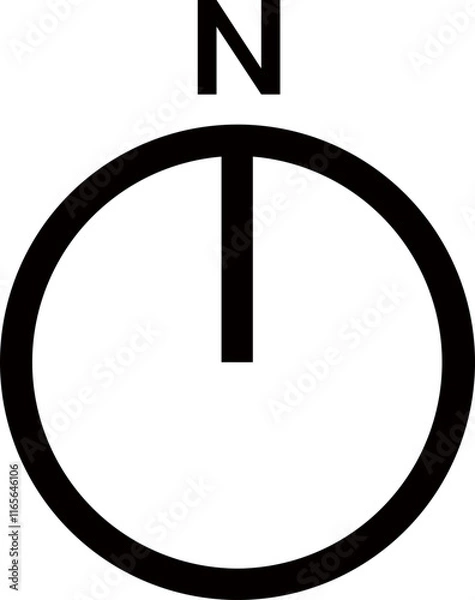 Fototapeta azimuth mark