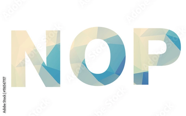 Fototapeta Modern bold font letters siluhette with poligonal background