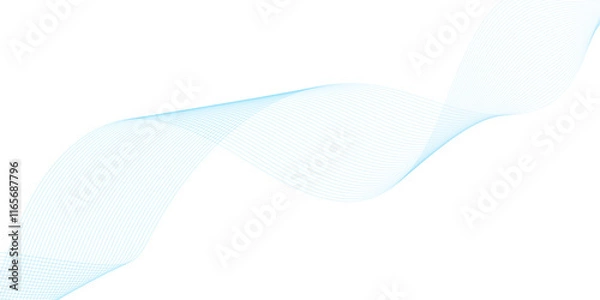 Fototapeta Abstract vector background with blue wavy lines. Blue wave background. Blue lines vector illustration. Curved wave. Abstract wave element.