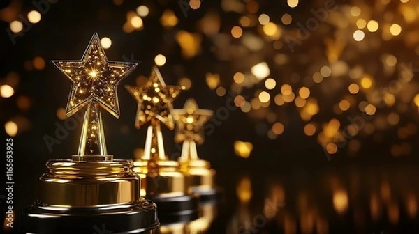 Obraz Gold awards glittering abstract background