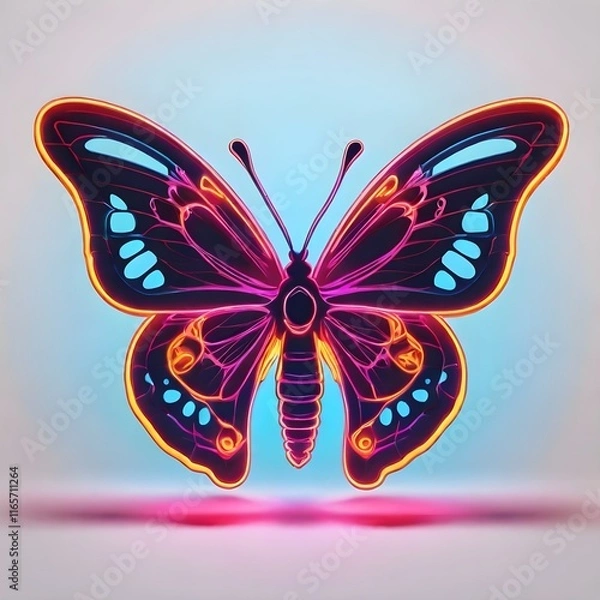 Obraz Butterfly on black background