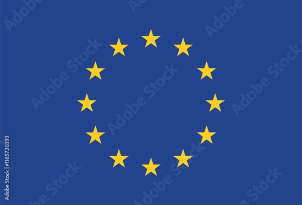 Fototapeta vector European Union Flag icon. Flag design of European Union.